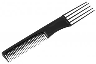 Расчёска FORK COMB черная с вилообразной ручкой Sibel