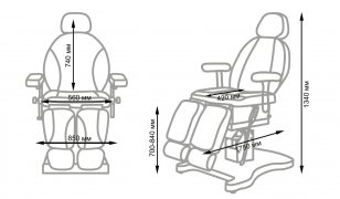 Педикюрное кресло МД-03, 1 мотор