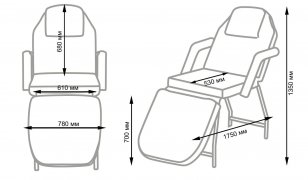Косметологическое кресло МД-802, складное