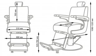 Кресло мужское Барбер МД-422
