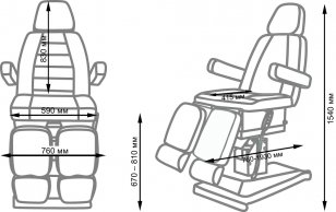 Педикюрное кресло Сириус-09 (Элегия-2В) Слоновая кость