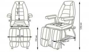 Педикюрное кресло СП Оптима с поддоном