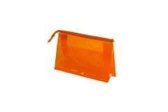 Косметичка Sibel прозрачная оранжевая 25х15см