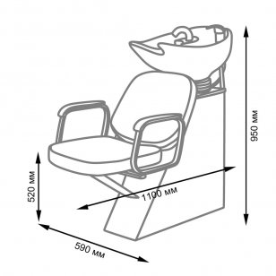 Парикмахерская мойка ЕЛЕНА с креслом БРИЗ